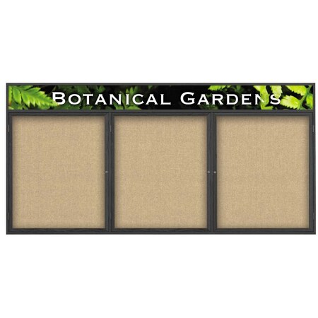 United Visual Products Single Door Enclosed EZ Tack Board, 24"x36", Light Oak/Blue UV101EZ-BLUE-LTOAK